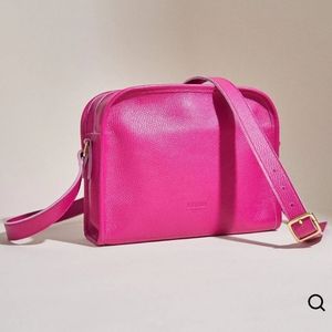 Lund leather CROSSTOWN CARRYALL - FUCHSIA